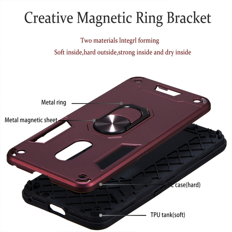 For OPPO K3 & Realme X 2 in 1 Armour Series PC + TPU Protective Case with Ring Holder