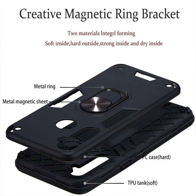 For OPPO Realme 5 2 in 1 Armour Series PC + TPU Protective Case with Ring Holder