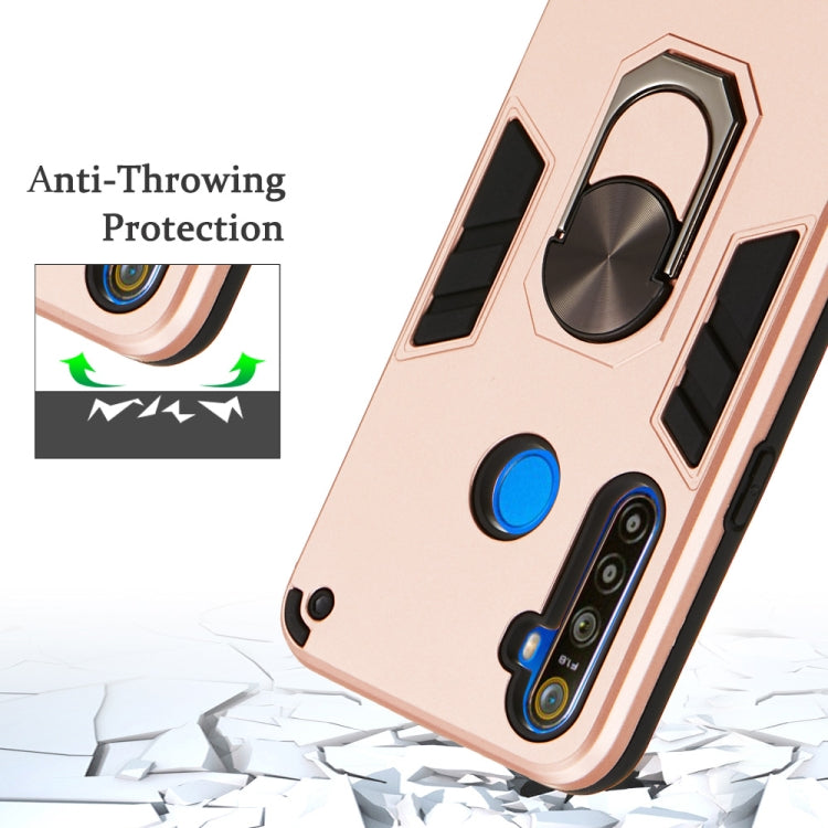 For OPPO Realme 5 2 in 1 Armour Series PC + TPU Protective Case with Ring Holder