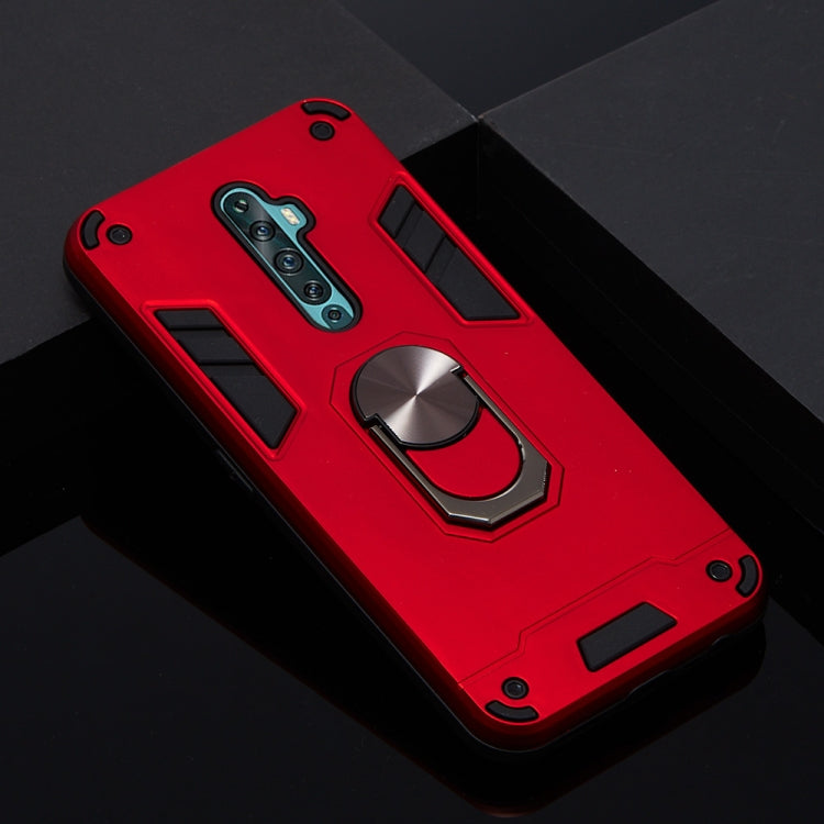 For OPPO Reno2 Z & Reno2 F 2 in 1 Armour Series PC + TPU Protective Case with Ring Holder
