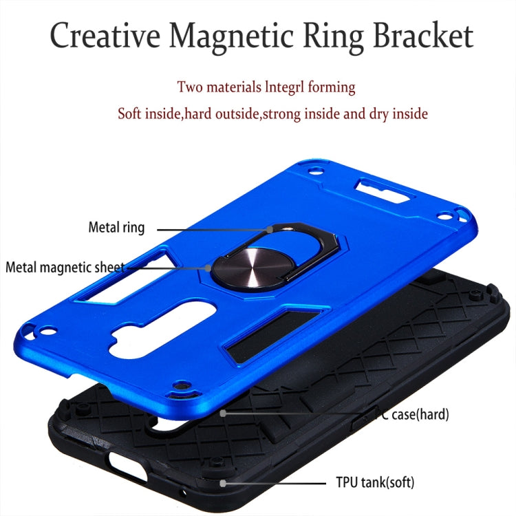 For OPPO Reno2 Z & Reno2 F 2 in 1 Armour Series PC + TPU Protective Case with Ring Holder