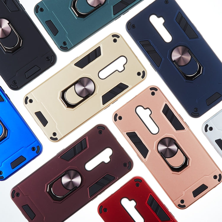 For OPPO Reno2 Z & Reno2 F 2 in 1 Armour Series PC + TPU Protective Case with Ring Holder
