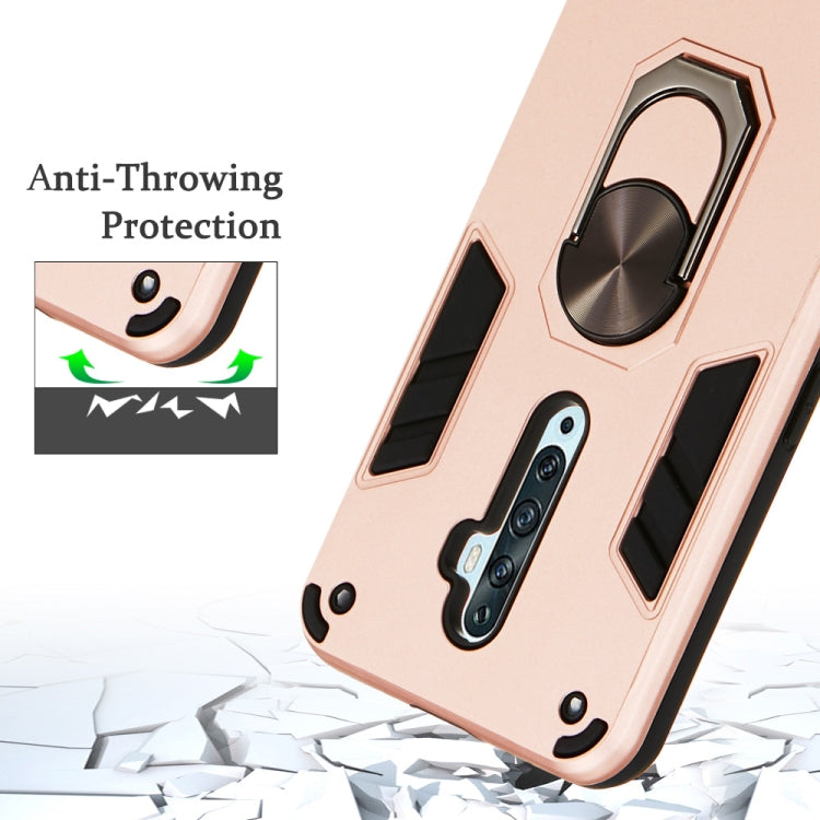 For OPPO Reno2 Z & Reno2 F 2 in 1 Armour Series PC + TPU Protective Case with Ring Holder