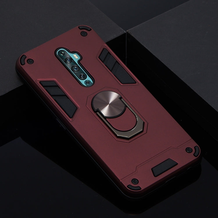 For OPPO Reno2 Z & Reno2 F 2 in 1 Armour Series PC + TPU Protective Case with Ring Holder
