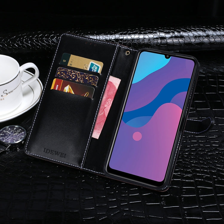 For Huawei Honor 9A idewei Crocodile Texture Horizontal Flip Leather Case with Holder & Card Slots & Wallet