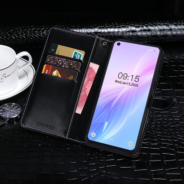 For Oukitel C18 Pro idewei Crocodile Texture Horizontal Flip Leather Case with Holder & Card Slots & Wallet