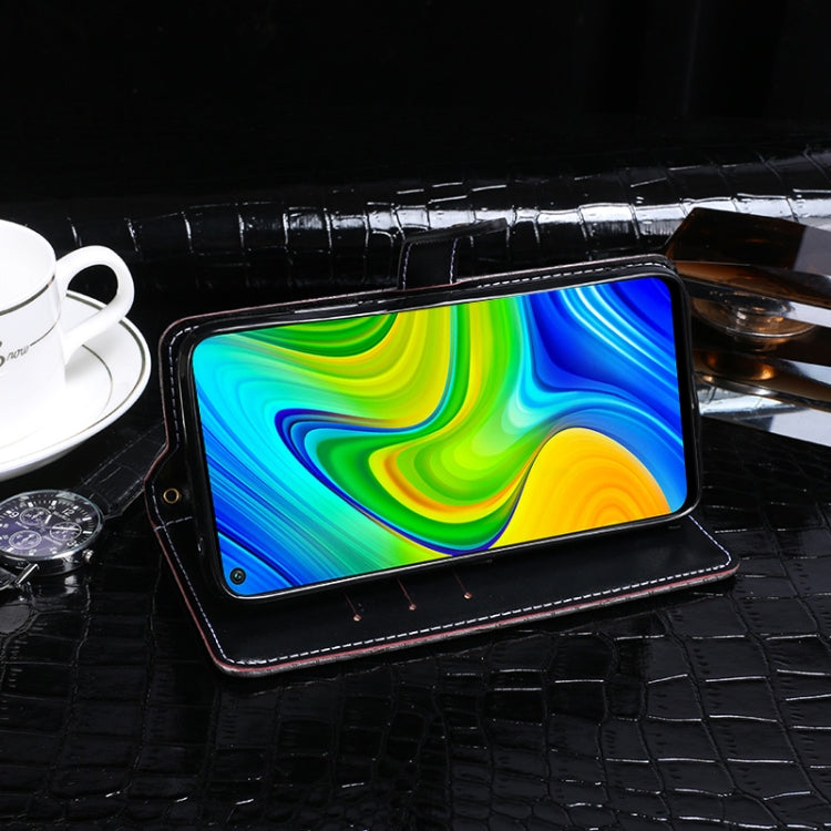 For Xiaomi Redmi Note 9 idewei Crocodile Texture Horizontal Flip Leather Case with Holder & Card Slots & Wallet