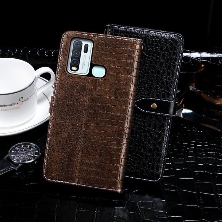 For Vivo Y50 idewei Crocodile Texture Horizontal Flip Leather Case with Holder & Card Slots & Wallet