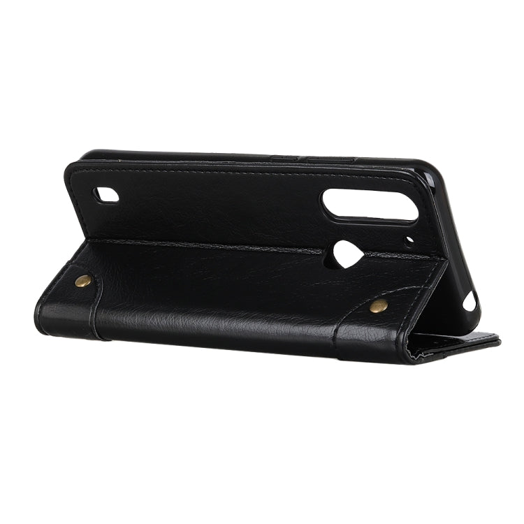 For Motorola Moto One Fusion Copper Buckle Nappa Texture Horizontal Flip Leather Case with Holder & Card Slots & Wallet