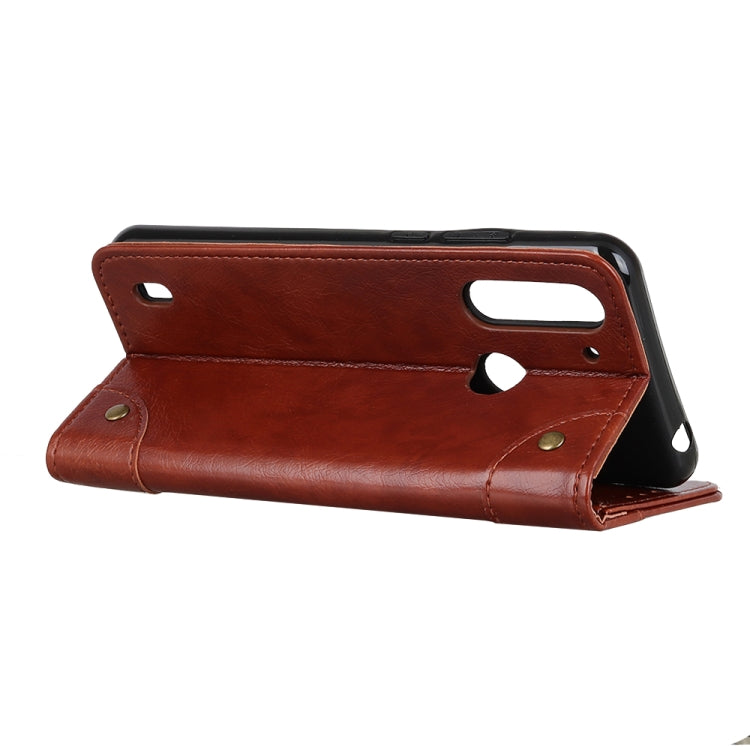 For Motorola Moto One Fusion Copper Buckle Nappa Texture Horizontal Flip Leather Case with Holder & Card Slots & Wallet