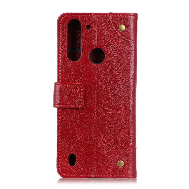 For Motorola Moto One Fusion Copper Buckle Nappa Texture Horizontal Flip Leather Case with Holder & Card Slots & Wallet
