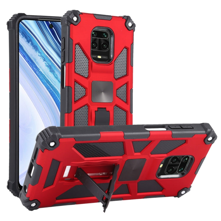 For Xiaomi Redmi Note 9s / Note 9 Pro Shockproof TPU + PC Magnetic Protective Case with Holder
