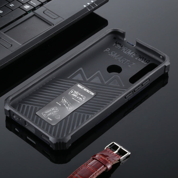 For Huawei Y9 Prime (2019) Shockproof TPU + PC Magnetic Protective Case with Holder