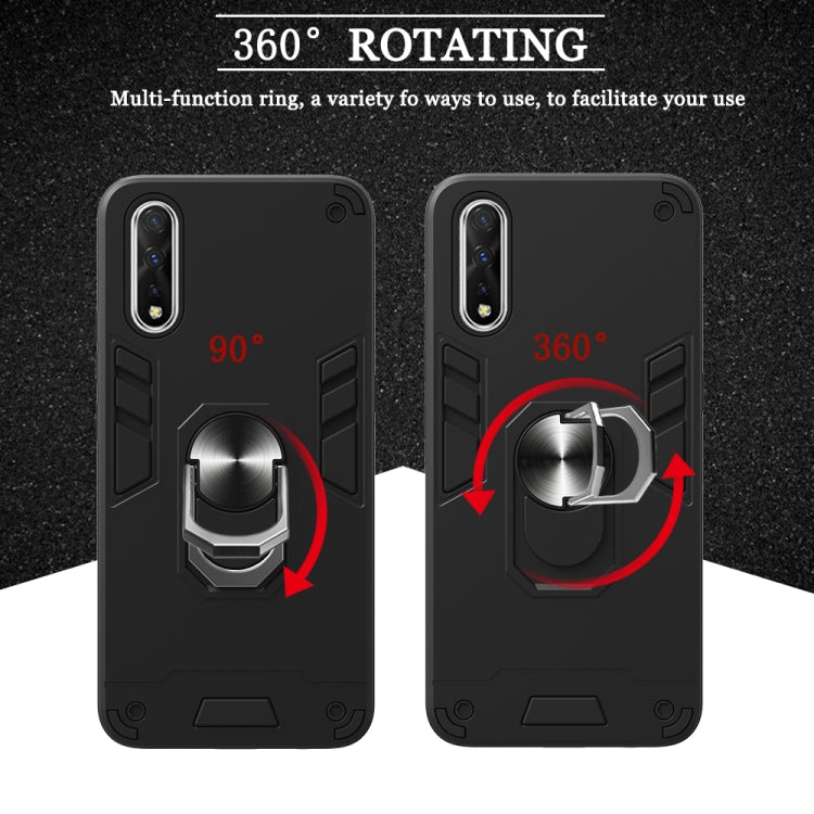 For vivo iQOO Neo / S1 2 in 1 Armour Series PC + TPU Protective Case with Ring Holder