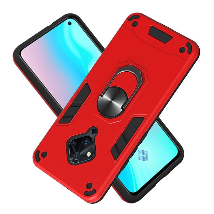 For vivo S5 2 in 1 Armour Series PC + TPU Protective Case with Ring Holder