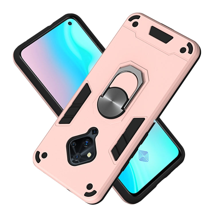 For vivo S5 2 in 1 Armour Series PC + TPU Protective Case with Ring Holder
