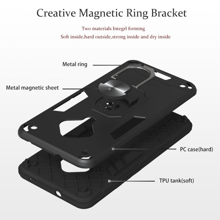 For vivo S5 2 in 1 Armour Series PC + TPU Protective Case with Ring Holder