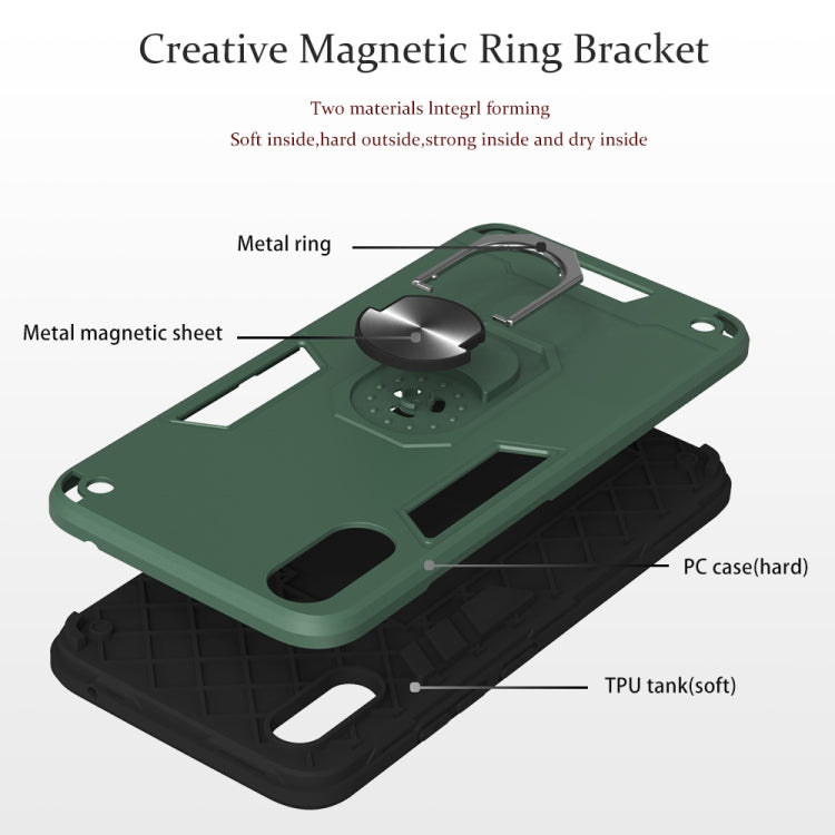 For vivo V11 / V11 Pro 2 in 1 Armour Series PC + TPU Protective Case with Ring Holder