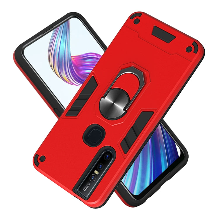For vivo V15 2 in 1 Armour Series PC + TPU Protective Case with Ring Holder