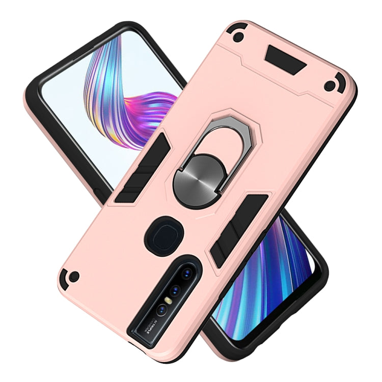 For vivo V15 2 in 1 Armour Series PC + TPU Protective Case with Ring Holder