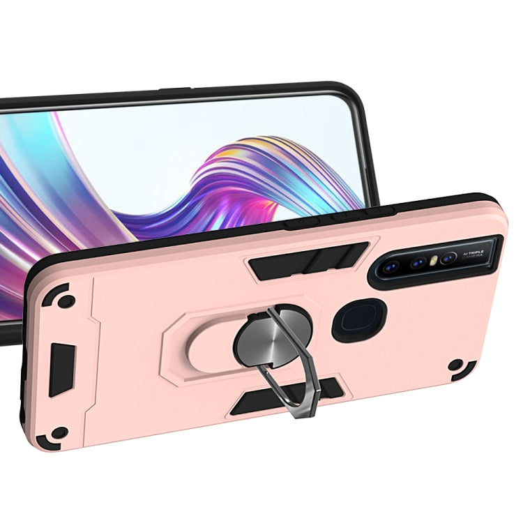 For vivo V15 2 in 1 Armour Series PC + TPU Protective Case with Ring Holder