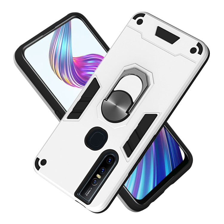 For vivo V15 2 in 1 Armour Series PC + TPU Protective Case with Ring Holder