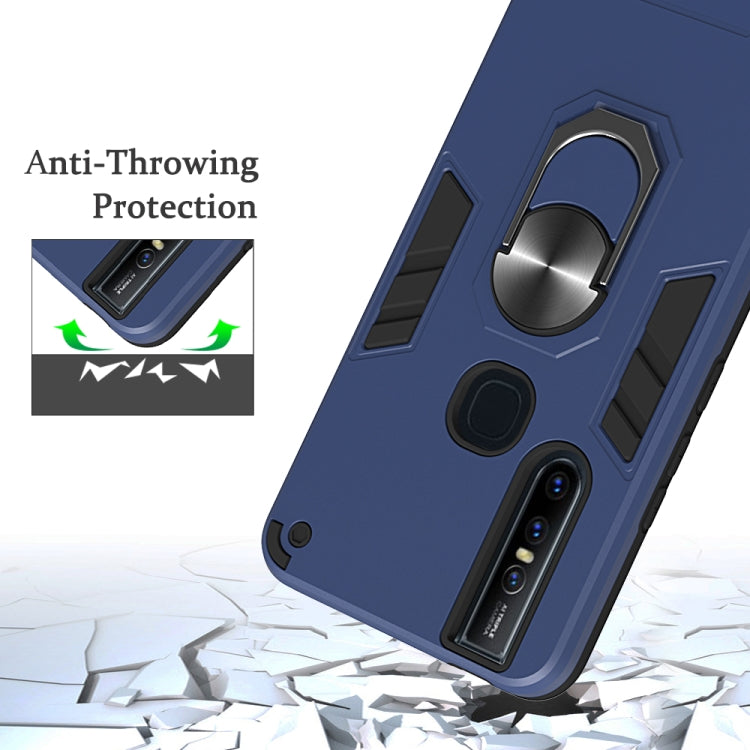 For vivo V15 2 in 1 Armour Series PC + TPU Protective Case with Ring Holder