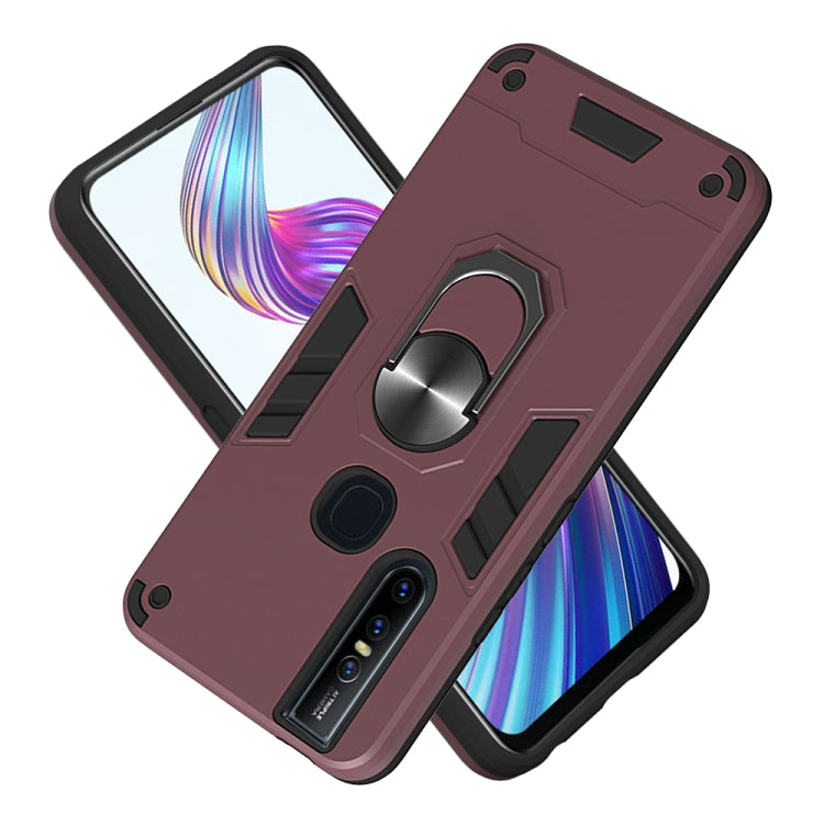 For vivo V15 2 in 1 Armour Series PC + TPU Protective Case with Ring Holder
