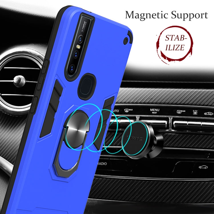 For vivo V15 2 in 1 Armour Series PC + TPU Protective Case with Ring Holder