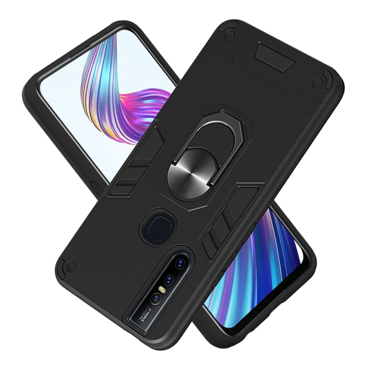 For vivo V15 2 in 1 Armour Series PC + TPU Protective Case with Ring Holder