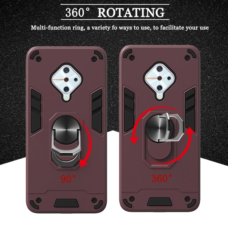 For vivo V17(Russia Version) / Y9s / S1 Pro 2 in 1 Armour Series PC + TPU Protective Case with Ring Holder