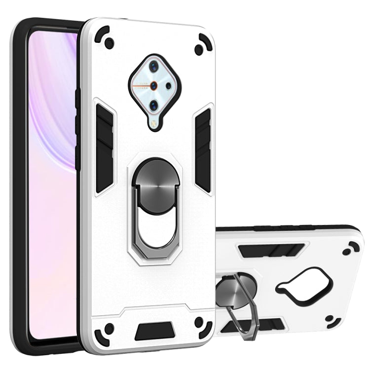 For vivo V17(Russia Version) / Y9s / S1 Pro 2 in 1 Armour Series PC + TPU Protective Case with Ring Holder
