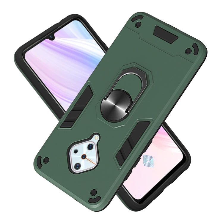 For vivo V17(Russia Version) / Y9s / S1 Pro 2 in 1 Armour Series PC + TPU Protective Case with Ring Holder