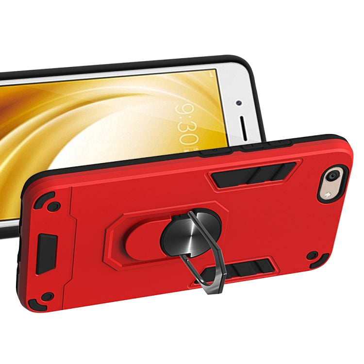 For vivo Y53 2 in 1 Armour Series PC + TPU Protective Case with Ring Holder