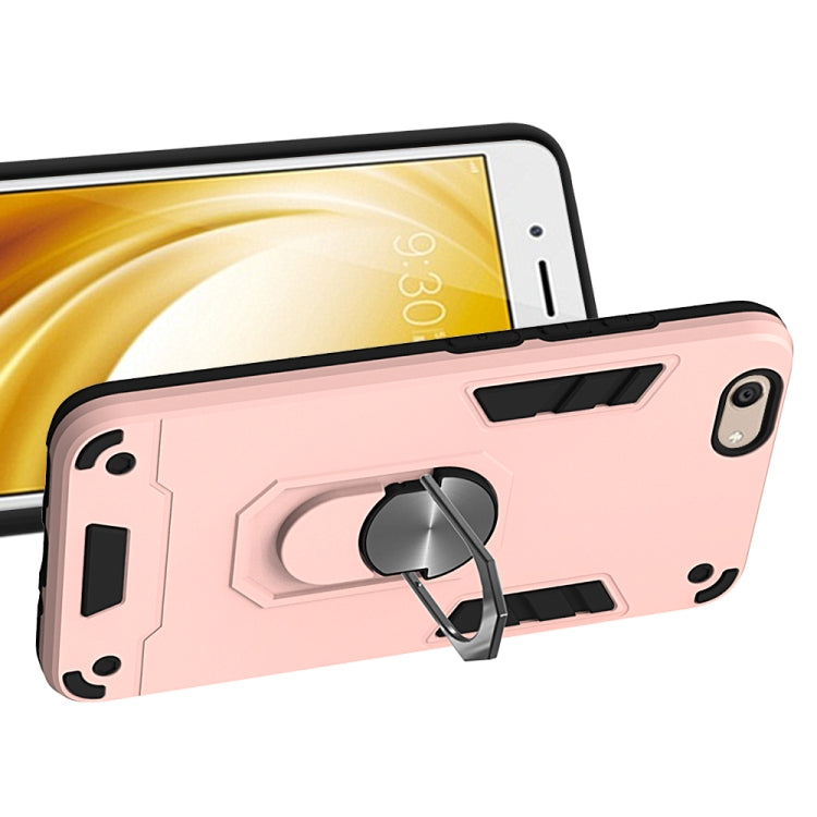 For vivo Y53 2 in 1 Armour Series PC + TPU Protective Case with Ring Holder