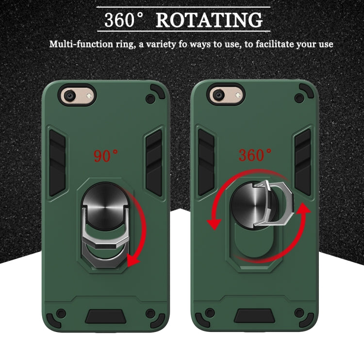 For vivo Y53 2 in 1 Armour Series PC + TPU Protective Case with Ring Holder