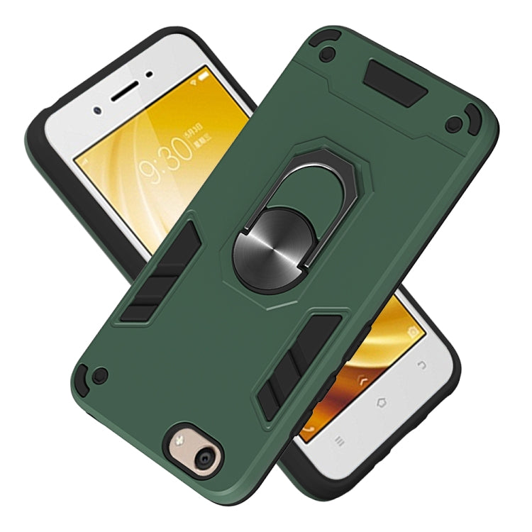For vivo Y53 2 in 1 Armour Series PC + TPU Protective Case with Ring Holder