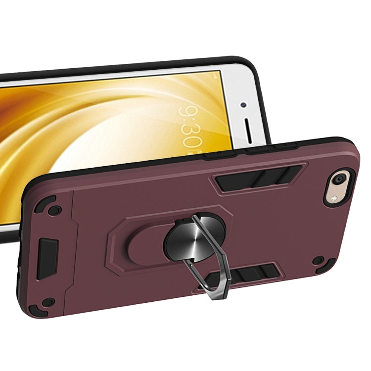 For vivo Y53 2 in 1 Armour Series PC + TPU Protective Case with Ring Holder