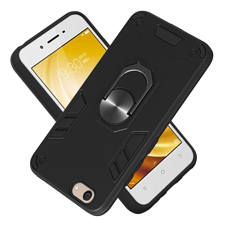 For vivo Y53 2 in 1 Armour Series PC + TPU Protective Case with Ring Holder