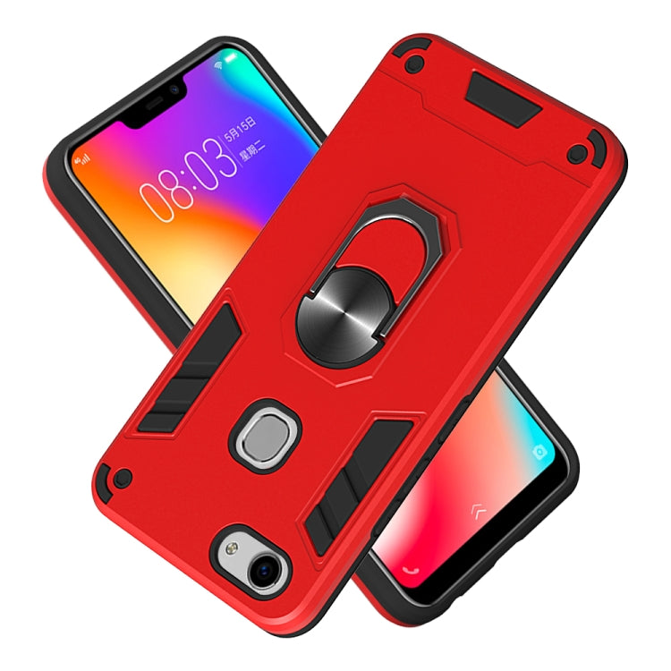 For vivo Y83 2 in 1 Armour Series PC + TPU Protective Case with Ring Holder