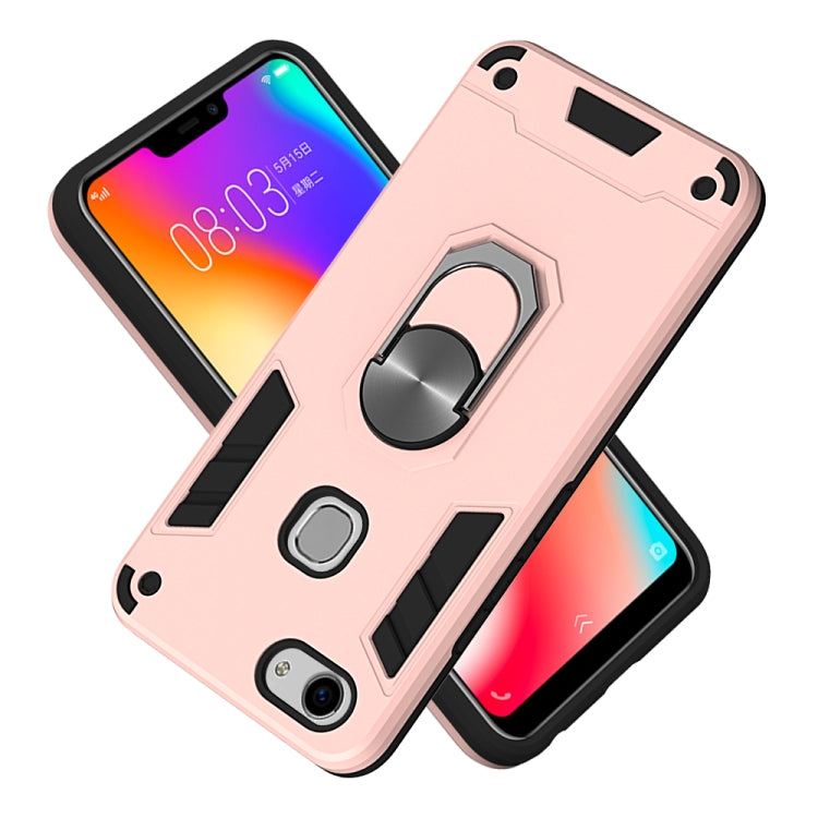 For vivo Y83 2 in 1 Armour Series PC + TPU Protective Case with Ring Holder