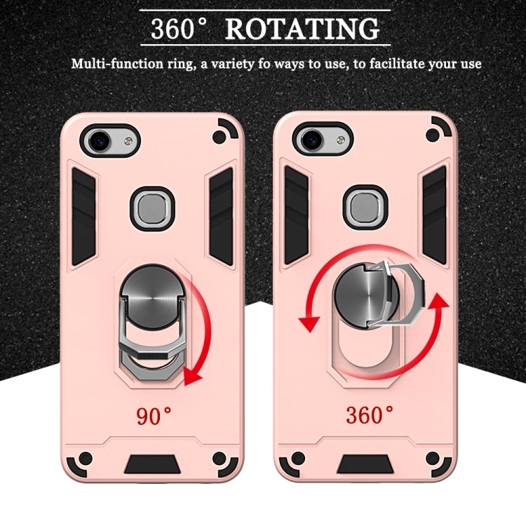 For vivo Y83 2 in 1 Armour Series PC + TPU Protective Case with Ring Holder