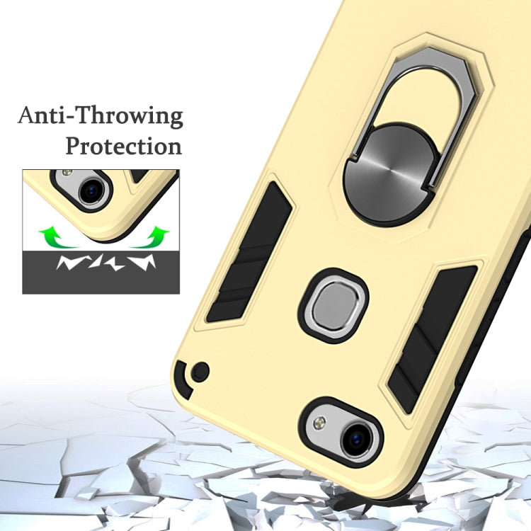 For vivo Y83 2 in 1 Armour Series PC + TPU Protective Case with Ring Holder