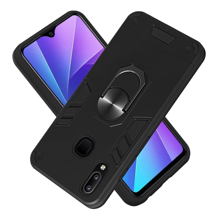 For vivo Y91 / Y95/Y93(Indian Version) / U1 2 in 1 Armour Series PC + TPU Protective Case with Ring Holder