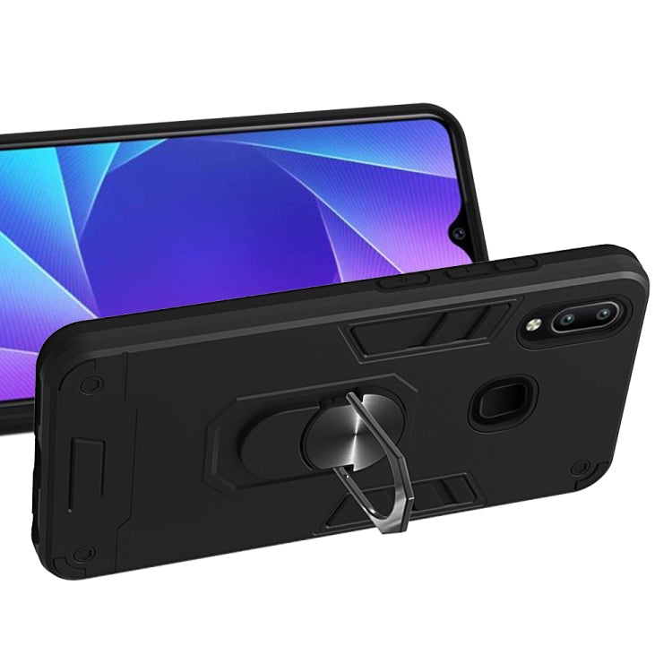 For vivo Y91 / Y95/Y93(Indian Version) / U1 2 in 1 Armour Series PC + TPU Protective Case with Ring Holder