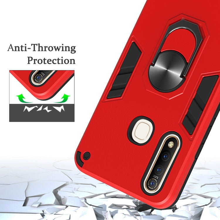 For vivo Z5x / Z1 Pro 2 in 1 Armour Series PC + TPU Protective Case with Ring Holder
