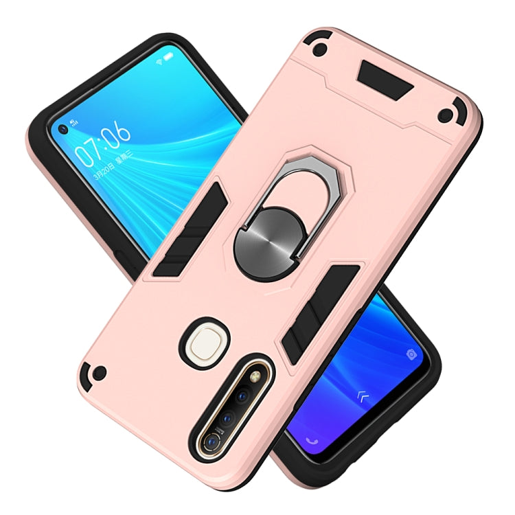 For vivo Z5x / Z1 Pro 2 in 1 Armour Series PC + TPU Protective Case with Ring Holder