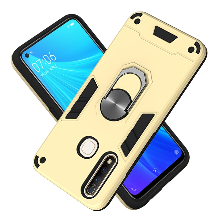 For vivo Z5x / Z1 Pro 2 in 1 Armour Series PC + TPU Protective Case with Ring Holder