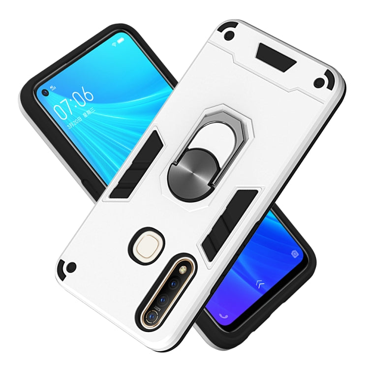 For vivo Z5x / Z1 Pro 2 in 1 Armour Series PC + TPU Protective Case with Ring Holder