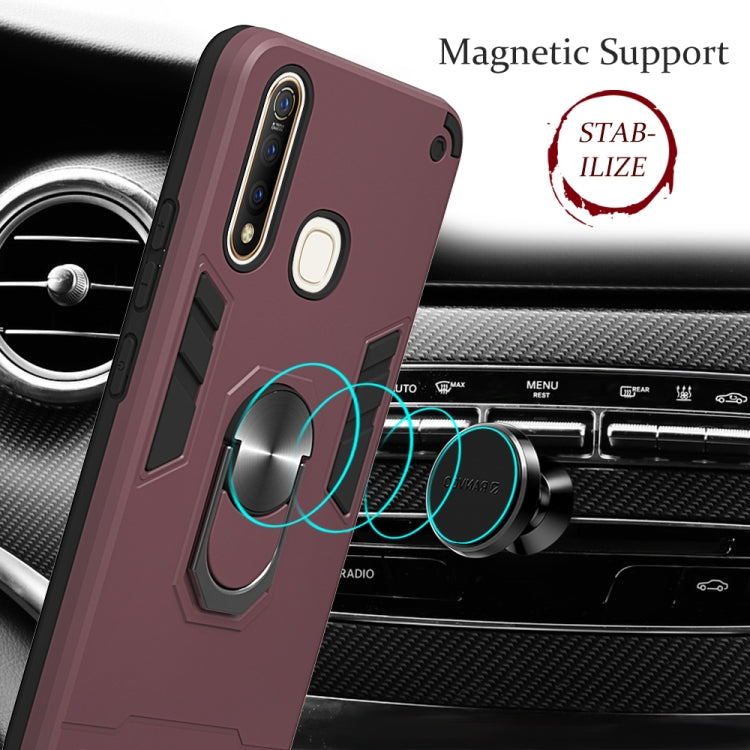 For vivo Z5x / Z1 Pro 2 in 1 Armour Series PC + TPU Protective Case with Ring Holder